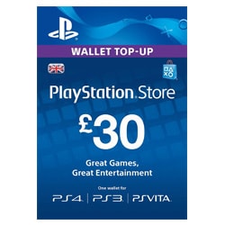Sony PlayStation Network Card £30 - UK (PSN Cards - UK) SKU=52530081