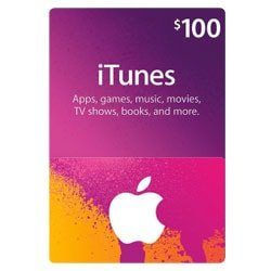 Apple iTunes $100 Gift Card - USA (Offers) SKU=52530005