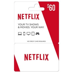 Netflix Gift Card $60 (Netflix Gift Cards)