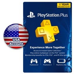 PSN Plus Card 1 Year (US) (PSN Cards - USA) SKU=52530037
