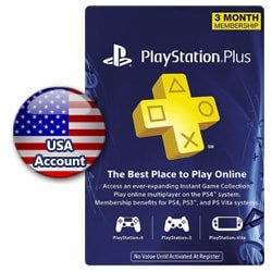 PSN Plus Card 3 Months (US) (Offers) SKU=52530038