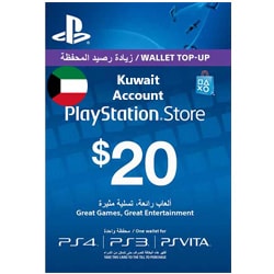 Sony PlayStation Network Card $20 - Kuwait (PSN Cards - KWT) SKU=52530007