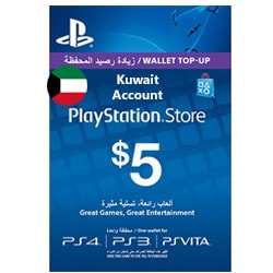 Sony PlayStation Network Card $5 - Kuwait (PSN Cards - KWT)