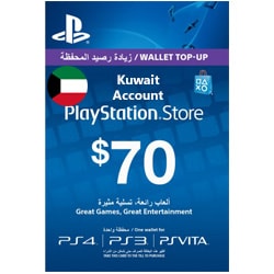 Sony PlayStation Network Card $70 - Kuwait (PSN Cards - KWT)
