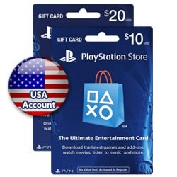 Sony PlayStation Network Card $20+$10 - USA (PSN Cards - USA) SKU=52530062