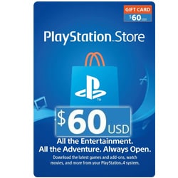 Sony PlayStation Network Card $60 - USA (PSN Cards - USA) SKU=52530117