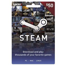 Steam Wallet Gift Card $50 (Steam Wallet Cards) SKU=52530021