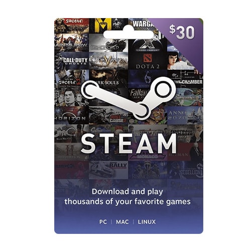 Steam Gift Card - Cartão Pré Pago R$ 30 - Código Digital - PentaKill Store  - Gift Card e Games